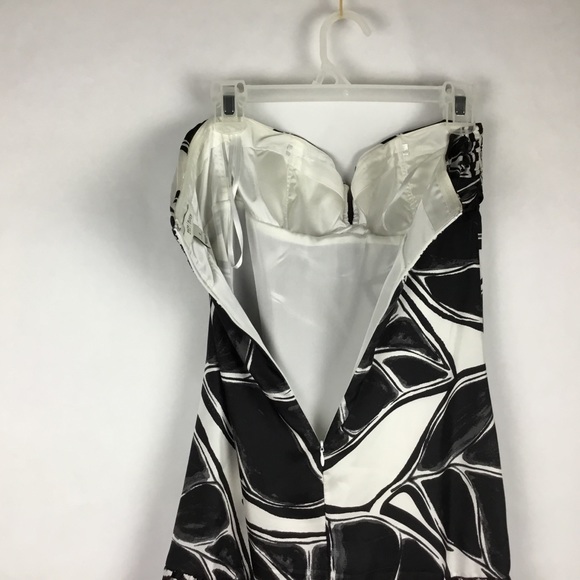 WHBM Women Mini Dress Strapless Lined Silk Size 0 - Picture 7 of 8